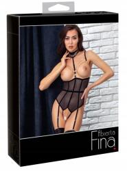 Abierta Fina Mell nélküli Body Rózsaszín Arany Ékszerekkel XL