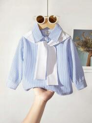 Shein KC26114 Shein Csíkos Hosszú Ujjú Fiú Ing (43) 98