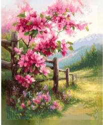Art City Set goblen cu diamante, cu sasiu, Gard inflorit, 40x50 cm (DP439)
