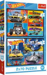 Trefl - Puzzle 2x70 Hot Wheels: Toy Cars - 40 - 99 piese