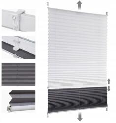 Sekey Pliszírozott Roló Nappal Éjszaka Pliszírozott Dupla Fehér-szürke Sekey 75 X 120 CM (BL-8113)