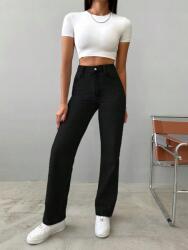 Shein IC03310 Shein Egyenes Szárú Magas Derekú Farmer Nadrág (43) S