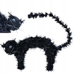 Top Gift Dekoráció Fekete Macska 30CM Figura Dísz Kompozíció Szuper Ajándék Halloweenre (TG15466)