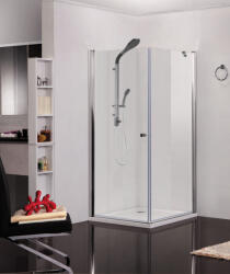 Sanotechnik BRAVA II szögletes sarok zuhanykabin lengőajtóval, 90x70 cm (MF90+MD70)