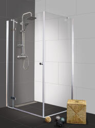 Sanotechnik SYMPHONY II szögletes sarok zuhanykabin osztott nyílóajtóval, balos kivitel, 90 cm (M1290L+MF90)