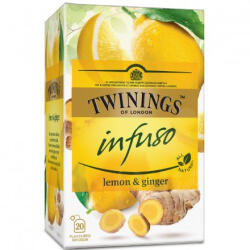 TWININGS citrom és gyömbér herbatea 40 g - vitalora