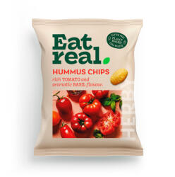 Eat Real hummus chips paradicsomos bazsalikomos ízű 45 g - vitalora