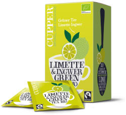 Cupper bio lime&ginger lime-gyömbér zöld tea 20 db 35 g