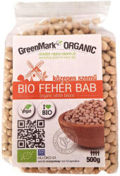 GreenMark Organic bio fehér bab közepes szemű 500 g - vitalora