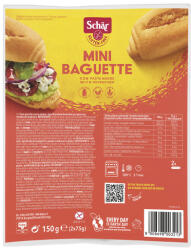Schär gluténmentes mini bagett elősütött 2x75g 150 g - vitalora