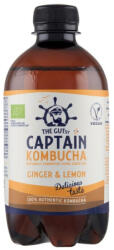 Captain combucha Captain bio kombucha élőflórás ital gyömbér-citrom 400 ml - vitalora
