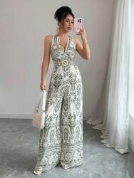 Shein EC44121 Shein Mintás Nyitott Hátú Overál (43) M