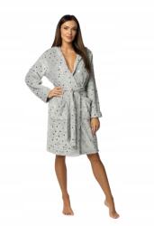 Envie Mona Női köntös, Size L/XL, kapucnis, csillag mintás, világos szürke (EN-W-NW24/25-020030072-020245-L/XL)