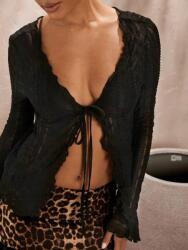 Shein T33307 Shein Hosszú Ujjú Kötött Csipkés Felső (43) S