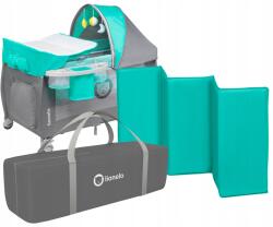 Lionelo Utazóágy Lionelo 65 x 125 cm, többszínű (LO-SVEN PLUS TURQUOISE/GREY)