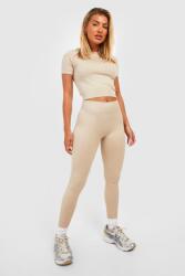 Boohoo CC54314 Boohoo Szürke Magas Derekú Leggings (42) M