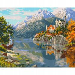  Számozott Festés Kerettel Festőkészlet Vár a hegyekben 50x40 cm (5905930249558)