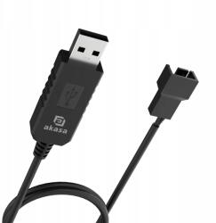 Akasa 5 V-ról 12 V-ra DC feszültségnövelő átalakító kábel USB-ről 3 tűs és 4 tűs… (AK-CBFA10-60BK)