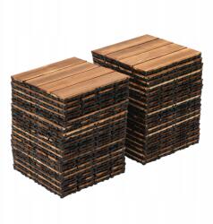  36 db Keményfa Összecsukható Teraszburkoló Lap, Fa Összecsukható 30 cm × 30 cm (cszdsfsd)