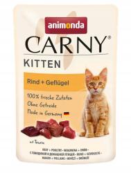 Animonda Carny Kitten macskaeledel tasak 85g Marha Baromfi