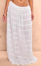 Prettylittlething XC21208 Prettylittlething Chiffon Fehér Fodros Szoknya (43) S