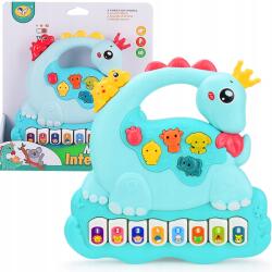 Trifox Interaktív Dinoszaurusz Zongora Elemes Orgona Hanggal Gyerekeknek (HW23027377 INTERAKTYWNE PIANINKO DINOZAUR)