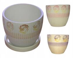 Tragar Kerek Virágtartó Állvánnyal 3 Választható Szín 14x12CM Agyag (239-024)