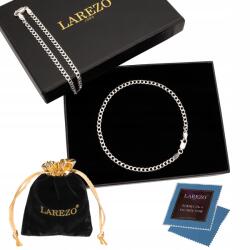 Larezo Férfi Karkötő Ezüst 21cm Teljes Vastag Páncél 3mm Ezüst 925 (bransoletka srebrna 925 rodowana pancerka 3mm)