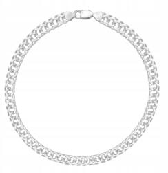 Larezo Rombo Karkötő Dupla Páncél Ezüst Férfi 21cm Ródiumozott 2mm Ezüst (bransoletka srebrna rombo podwójna pancerka)