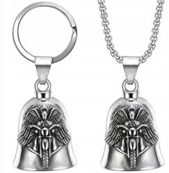  Motorkerékpár Csengő Guardian Bell Kulcstartó nyaklánc 2 db