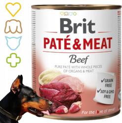 Brit Nedves kutyaeledel Marhahús 800g Brit Paté Meat Beef gabonamentes allergia ellen