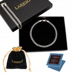 Larezo Férfi Ezüst Karkötő 21cm Vastag, Tömör Páncél Szövésű Ródiumozott 4mm 925 Ezüst (bransoletka srebrna 925 rodowana pancerka 4mm)