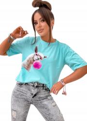  Női Laza Nyári Póló Blúz Print Vidám Láma Pl Prémium S/m