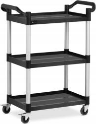 Royal Catering Pincérkocsi 3 polcos 630x400 mm 90 kg fekete Royal Catering RC-PSTB3800 (10011719)
