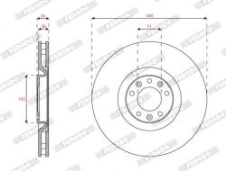 FERODO Disc frana FERODO PREMIER DDF2211C-1 (DDF2211C-1)