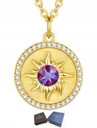 Mennica Świdnicka Arany Női Nyaklánc Nap cirkóniákkal Ezüst 925 Születésnapi Ajándék