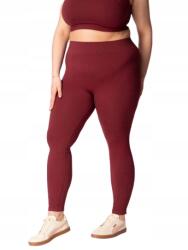  Mona Queen Size Női Leggings, bordázott, bordó színű, 2XL méret (MO-W-LW25-040060005-040009-XXL)