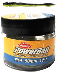 Berkley PowerBait Flail 50mm-es gumihal Fekete/Sárga 12 db (1594954)