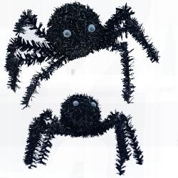 Top Gift Dekoráció Fekete Pók Kiugró Szemű Fej Halloween Tarantula Dísz (TG15467)