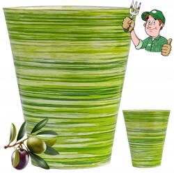 Eko-ceramika Elegant cserép 14x17CM Kerámia Kúp Orchideához Szép Zöld (226-021)