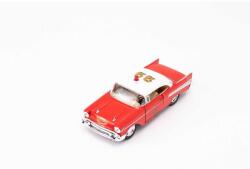 Kinsmart Chevrolet Bel Air (rendőr/tűzoltó kiadás) 1957 fém autó nyitható ajtókkal 1: 40 (többféle)