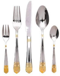 84db-os evőeszköz készlet, ezüst-arany