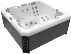 Wellis Minipiscina 5 persoane 218 A 218 cm alba cu hidromasaj, acril, Wellis, Palermo CityLife Deluxe (WM00567-D)
