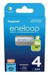 Panasonic Tölthető elem, AAA mikro, 4x800 mAh Ni-MH, PANASONIC "Eneloop (ELAKU20) - fiorex