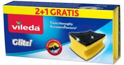 Vileda Súrolószivacs, 2+1 db, antibakteriális, VILEDA "Glitzi", sárga (KHTV70) - webpapir