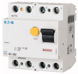 Eaton Áram-védőkapcsoló (Fi-relé) analóg 4P 40A 30mA A-típus 6kA PF6-40/4/003-A EATON (M112933)