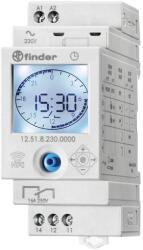 Finder Kapcsolóóra digitális 1-csatorna napi heti váltó 16A 2TE 12.51. 8.230. 0000 FINDER (125182300000)