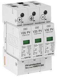 Obo-bettermann Túlfeszültség-levezető szolár dugaszolható 3P T2 1000V/DC 40kA 3M V20-C 3-PH-1000 OBO-BETTERMANN (OBO/5094608)