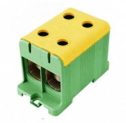 Pollmann Univerzális sorkapocs PE zöld-sárga 35-150mm2Cu/Alu 1P csavaros kalapsínre UK 150/2 PE Pollmann (POLM2090212)