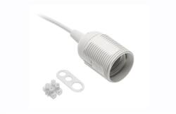 GTV Foglalat E 27 müanyag 160mm vezetékkel 230V fehér (GTV-GZ-E27000-00)